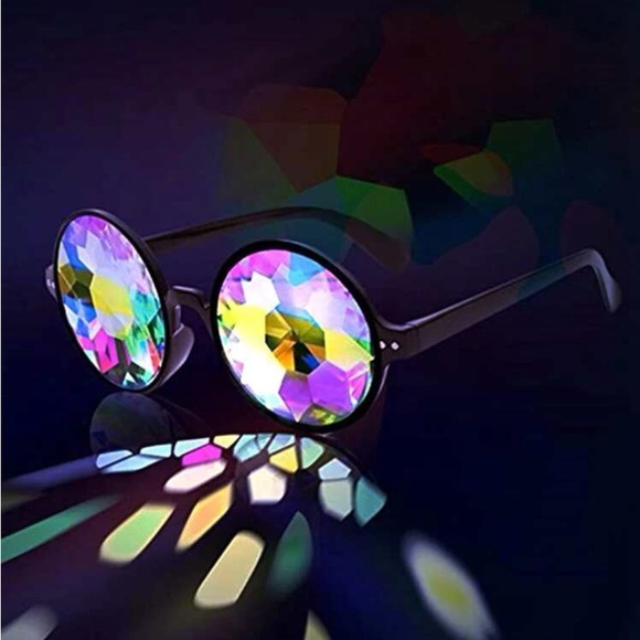 Rainbow Crystal Kaleidoscope Refraction Glasses Spectacles Unisex - Picture 7 of 14